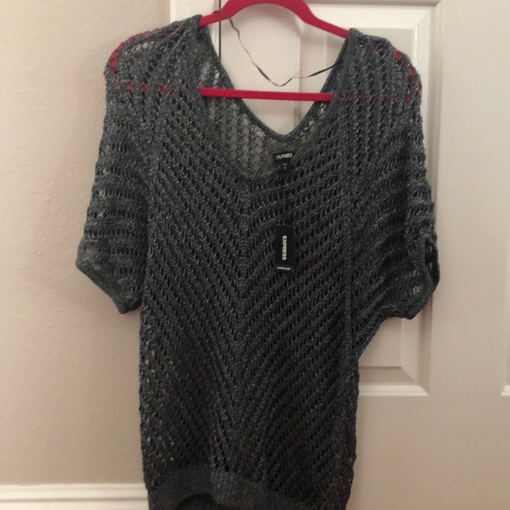 Silver knitted Over-top